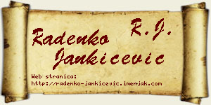 Radenko Jankićević vizit kartica